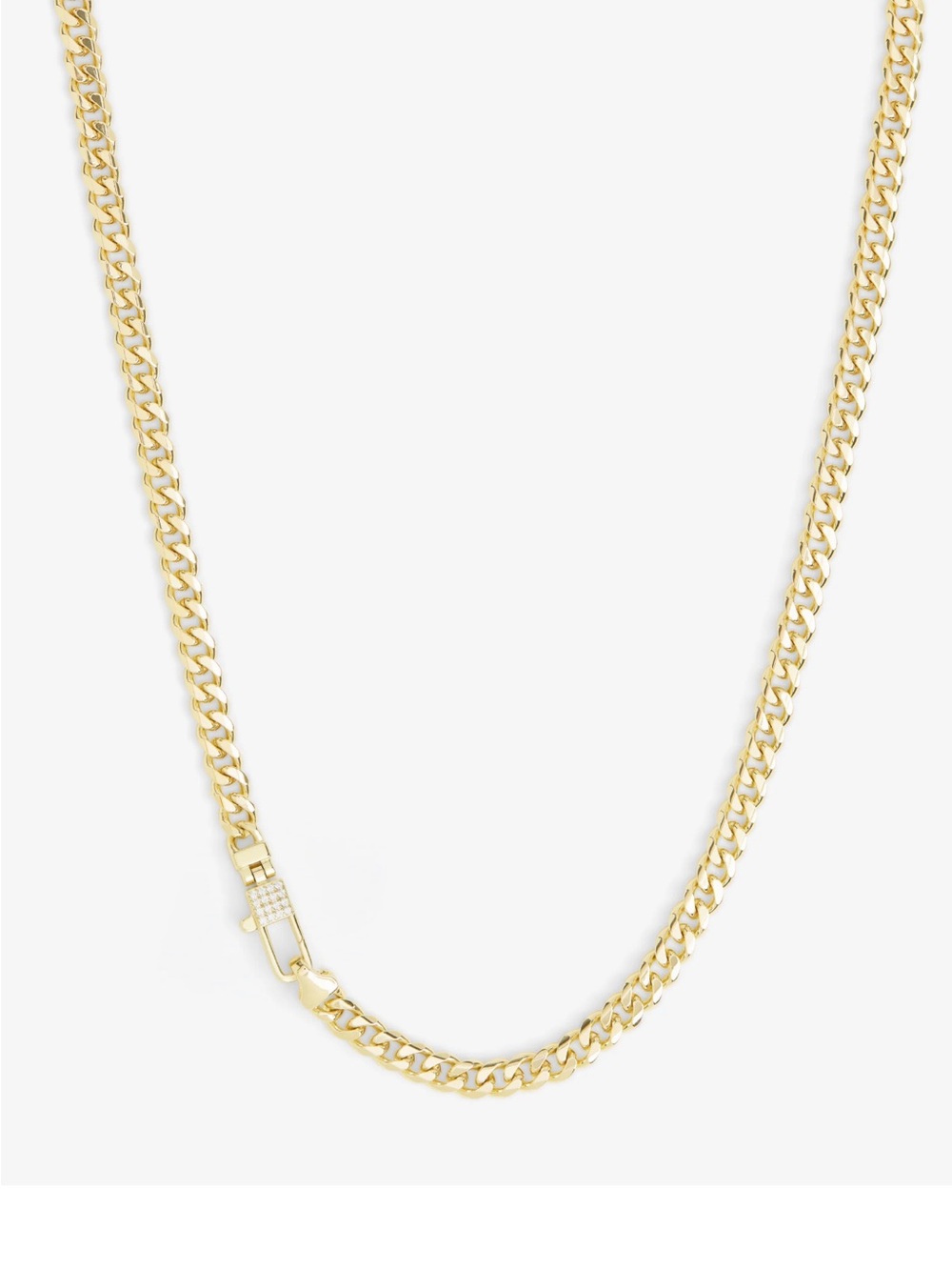 Melinda Maria Julian Pavé Lock Necklace 5mm
Gold|White Diamondettes
